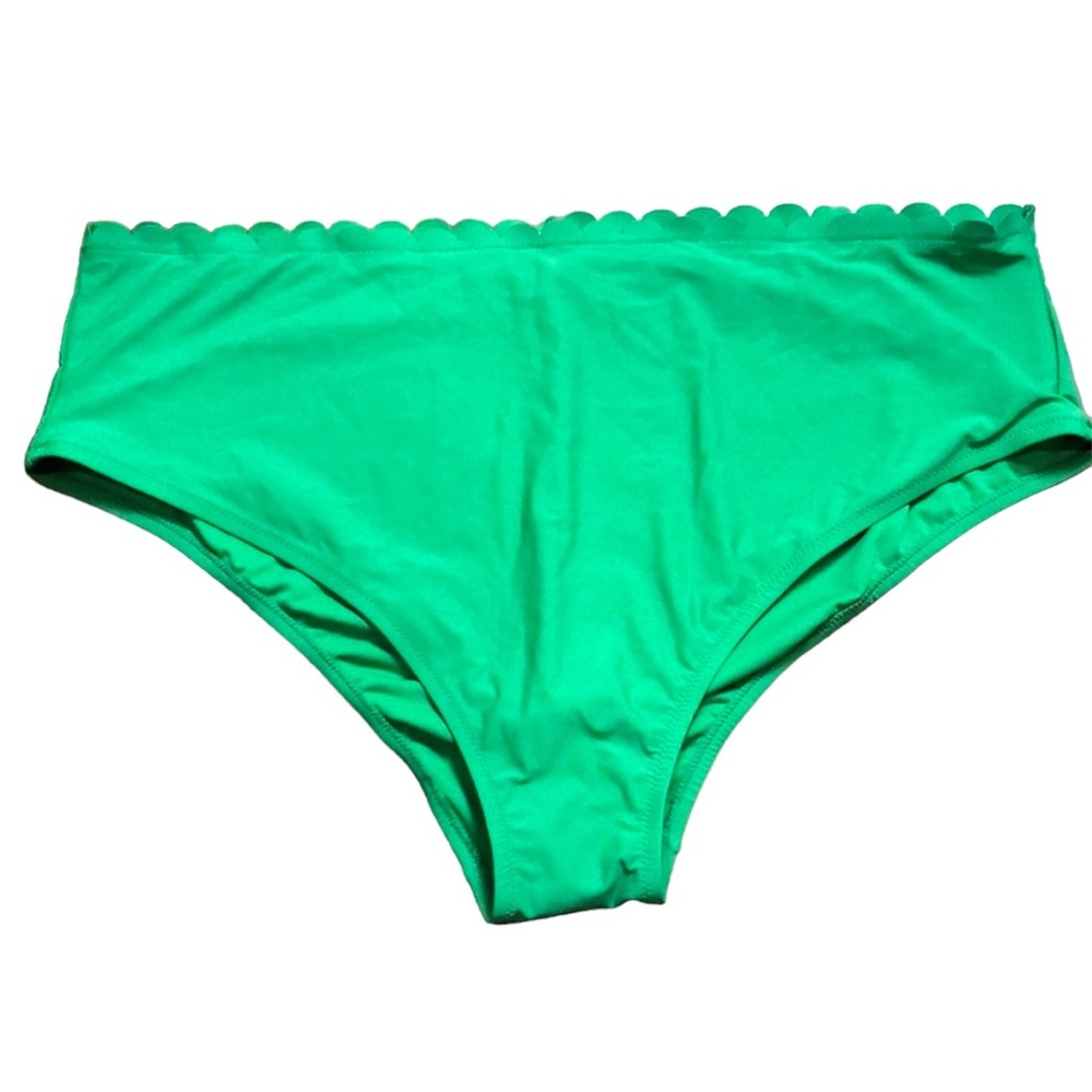 NEW RHODE XTarget Kelly Green high rise medium coverage scalloped bikini size 3X